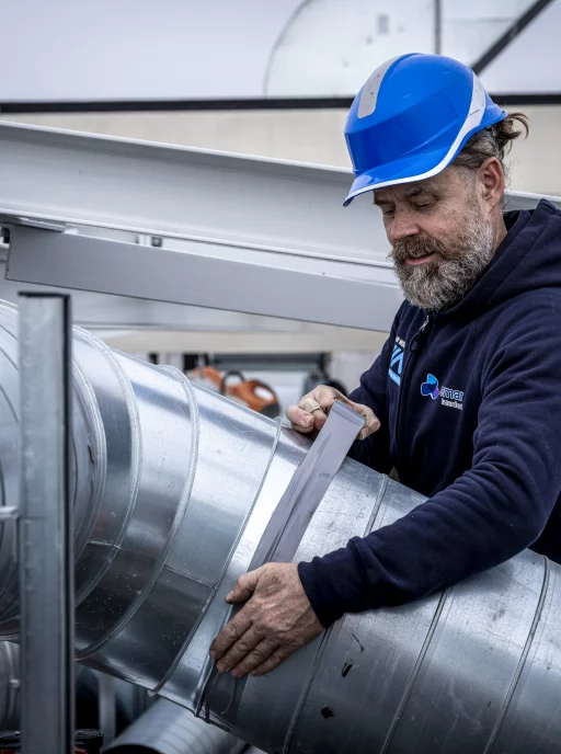 Montage ventilatiekanalen